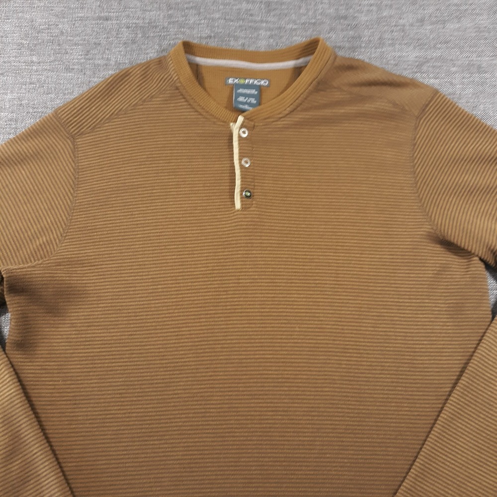 ExOfficio Sweater Mens Size XL Outdoor Hiking Travel Adventure Pullover Snap